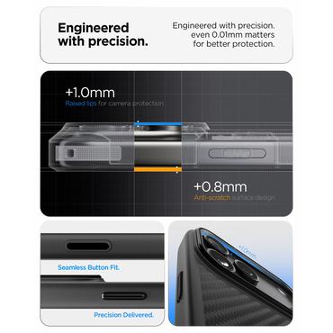 Spigen Enzo Aramid T (MagFit) mobiltelefon etui 16 cm (6.3") Cover Sort