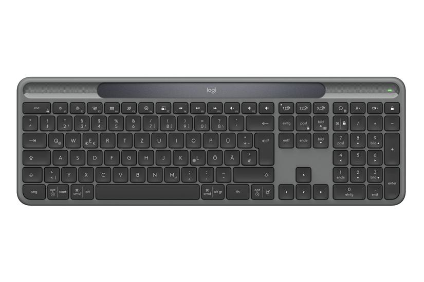 Logitech Signature Slim Solar+ K980 tastatur Universel RF trådløs + Bluetooth QWERTZ Tysk Grafit
