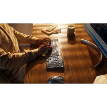 Logitech Signature Slim Solar+ K980 tastatur Universel RF trådløs + Bluetooth QWERTZ Tysk Grafit