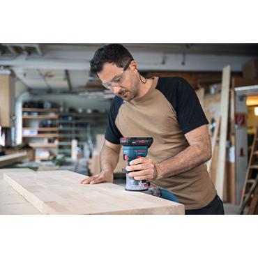 Akku-Kantenfräse GKF 18V-8 Professional solo, 18Volt (blau/schwarz, ohne Akku und Ladegerät, in L-BOXX)