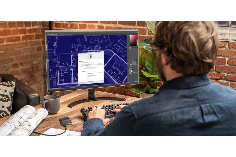 Sandisk Extern SSD - 2000 GB - 3,2 - USB Type-C - 1050 MB/s - 1000 MB/s - Blå - 2