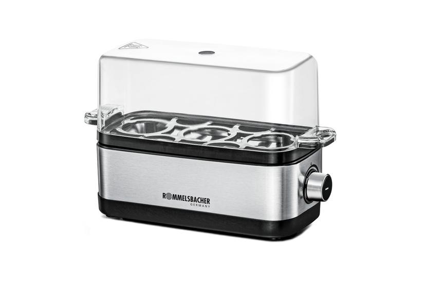 Rommelsbacher ER 300 æggekoger 3 æg 300 W Rustfrit stål, Transparent