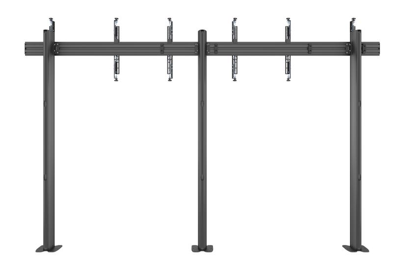 Multibrackets M Floormount Column Pro 3x1 stativ - enkeltside - for 3 LCD / plasmapaneler - sort