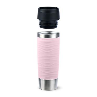 TRAVEL MUG Waves Grande Thermobecher (hellrosa/edelstahl, 0,5 Liter)
