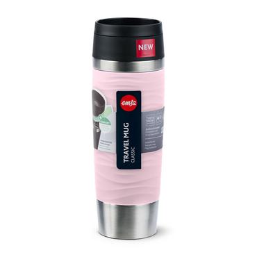 TRAVEL MUG Waves Grande Thermobecher (hellrosa/edelstahl, 0,5 Liter)