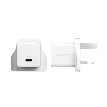 PanzerGlass empower&trade; by &reg; Turbo 30W Oplader Single USB-C | UK Stik | Silver White