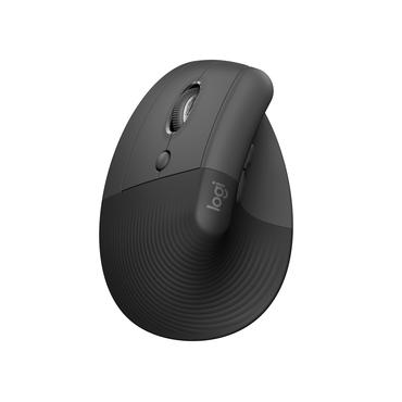 Logitech Lift Vertical Ergonomic Mouse - vertikal mus - Bluetooth, 2.4 GHz - grafit