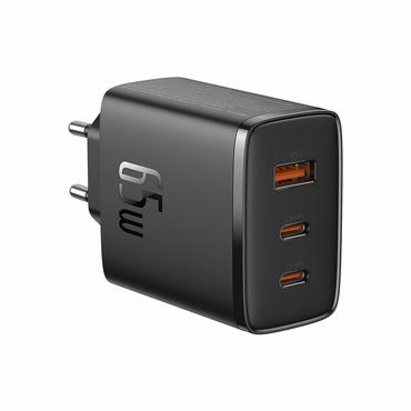 Ładowarka sieciowa Baseus OS-Cube Pro 2xUSB-C + USB, 65W (czarna)