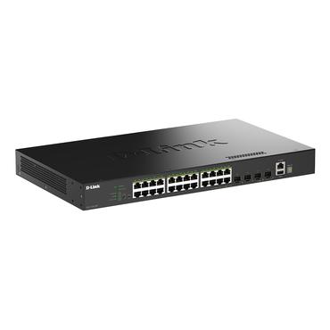 24 Ports GE PoE(30W) + 4 Ports 10G SFP+ Managed, 370W