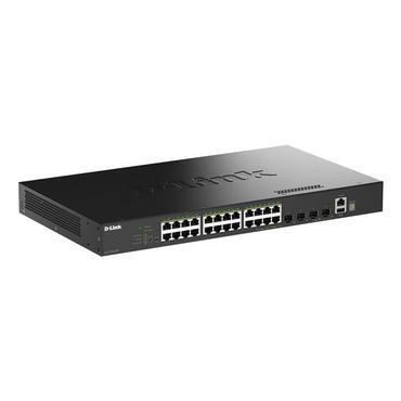 24 Ports GE PoE(30W) + 4 Ports 10G SFP+ Managed, 370W