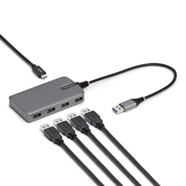StarTech.com 5G4AC-USB-A-HUB interface hub USB 3.2 Gen 1 (3.1 Gen 1) Type-A 5000 Mbit/s Grå
