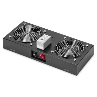 DIGITUS Professional Line DN-19 FAN-2-WM-T-SW - fl&auml;ktbricka f&ouml;r stativ