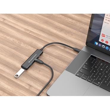 Conceptronic HUBBIES12B interface hub USB 3.2 Gen 1 (3.1 Gen 1) Type-C 5000 Mbit/s Sort