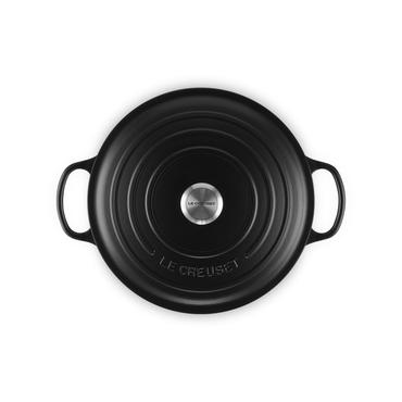Le Creuset Signature Roaster round 30cm black Schwarz (21177300000430)