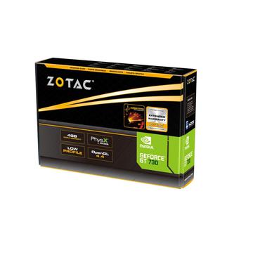 ZOTAC GeForce GT 730 Grafikkort - lavprofil - blæserløs - 4GB DDR3