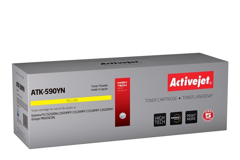 Activejet tonerkassette ATK-590YN (Kyocera erstatning TK-590Y; Supreme; 5000 sider; gul)