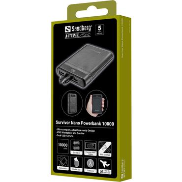 Sandberg 421-32 powerbank Lithium-Ion (Li-Ion) 10000 mAh Sort