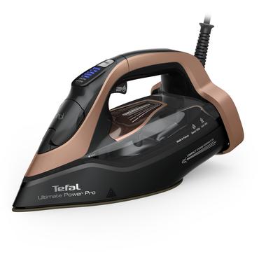 Tefal Ultimate Power Pro FV9E50 T&oslash;r & dampstrygejern Durilium AirGlide Autoclean soleplate 3200 W Sort, Kobberfarve