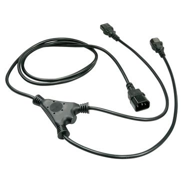 Lindy - strøm-splitter - IEC 60320 C14 til power IEC 60320 C13 - 2 m
