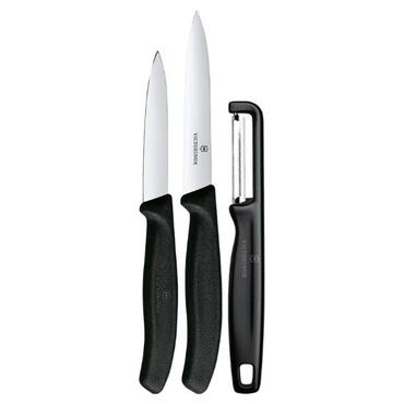 Victorinox Swiss - 2 urteknive og 1 kartoffelskræller - sæt med 3 stk. - sort