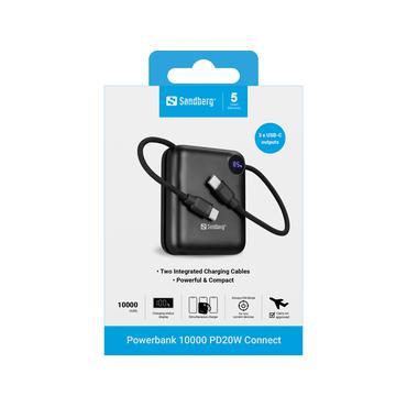 Sandberg 421-26 powerbank Lithium polymer (LiPo) 10000 mAh Sort