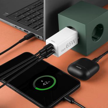 Hama 00125142 oplader til mobil enhed Universel Hvid Vekselstrøm Hurtig opladning Indendørs