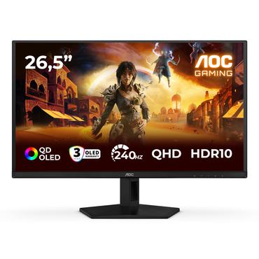 AOC G4 Q27G41ZDF computersk&aelig;rm 67,3 cm (26.5") 2560 x 1440 pixel Quad HD QD-OLED Sort, R&oslash;d