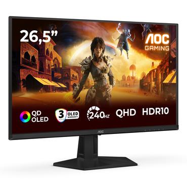 AOC G4 Q27G41ZDF computersk&aelig;rm 67,3 cm (26.5") 2560 x 1440 pixel Quad HD QD-OLED Sort, R&oslash;d