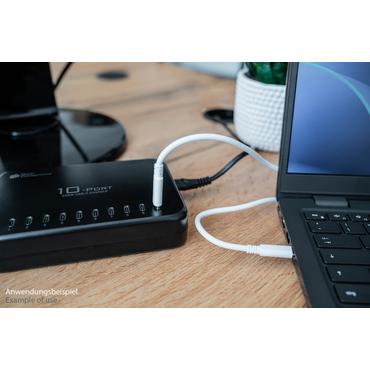 GC USB-Desktop-Schnellladestation 200W, 10-Port (10x USB-C&trade;), schwarz