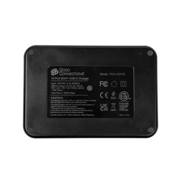 GC USB-Desktop-Schnellladestation 200W, 10-Port (10x USB-C&trade;), schwarz