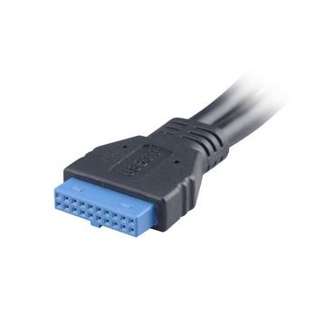Akasa USB3.0 internal adapter cable - USB intern til ekstern adapter - 19 pin USB 3.0 samlekasse til USB Type A - 15 cm