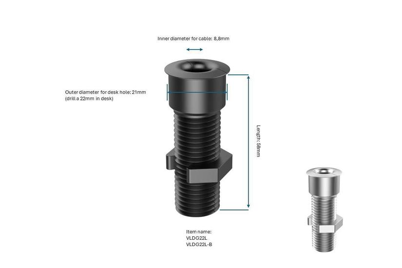 Cable Through Desk Solution
