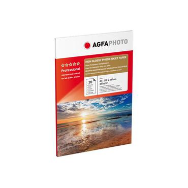AgfaPhoto - fotopapper - h&ouml;gblank - 20 ark - A4 - 260 g/m&sup2;