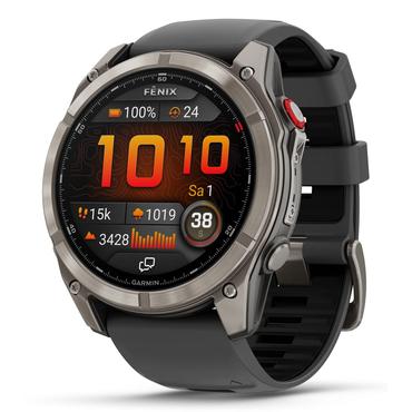 Garmin Fenix 8 Pro - titanium - Ja sportsur med rem - graphite/black - 32 GB