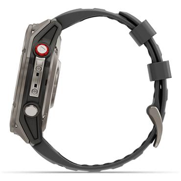 Garmin Fenix 8 Pro - titanium - Ja sportsur med rem - graphite/black - 32 GB