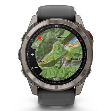 Garmin Fenix 8 Pro - titanium - Ja sportsur med rem - graphite/black - 32 GB
