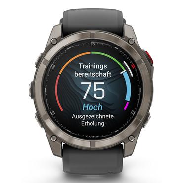 Garmin Fenix 8 Pro - titanium - Ja sportsur med rem - graphite/black - 32 GB