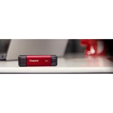 Kingston Ekstern SSD - 1 TB - 1050 MB/s - 3.2 Gen 2 - USB Type-A, USB Type-C - Sort