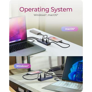 ICY BOX IB-HUB1450-C31 10000 Mbit/s Anthracit