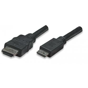 Techly ICOC-HDMI-B-015 HDMI-kabel 1,8 m HDMI Type A (Standard) HDMI Type C (Mini) Sort