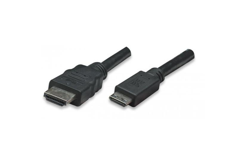 Techly ICOC-HDMI-B-015 HDMI-kabel 1,8 m HDMI Type A (Standard) HDMI Type C (Mini) Sort