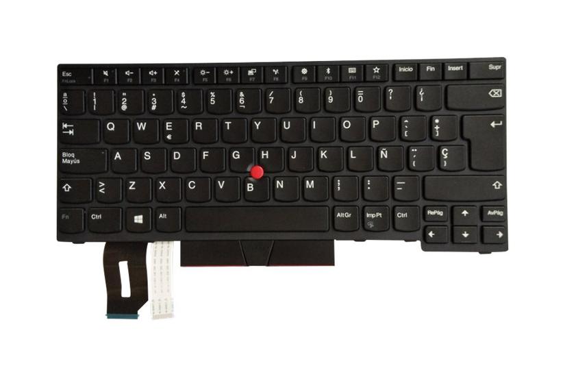 Lenovo - bärbara datorer utskiftningstastatur - med Trackpoint, UltraNav - QWERTY - spanska - sort