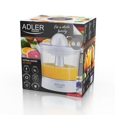Adler AD 4009 elektrisk citruspresser 1 L 60 W Hvid