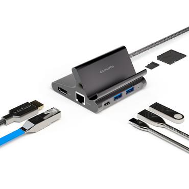 4smarts 7in1 USB 3.2 Gen 1 (3.1 Gen 1) Type-A + Type-C Grå