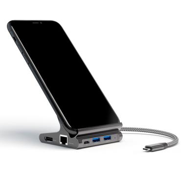 4smarts 7in1 USB 3.2 Gen 1 (3.1 Gen 1) Type-A + Type-C Grå