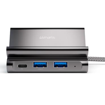 4smarts 7in1 USB 3.2 Gen 1 (3.1 Gen 1) Type-A + Type-C Grå