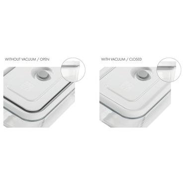 ZWILLING FRESH & SAVE Rektangulær Kasse Grå, Transparent 3 stk