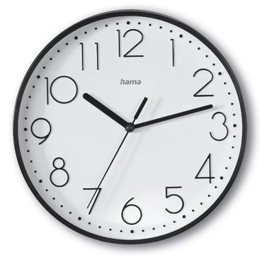 HAMA Wall Clock Salina Diameter 22 cm Black