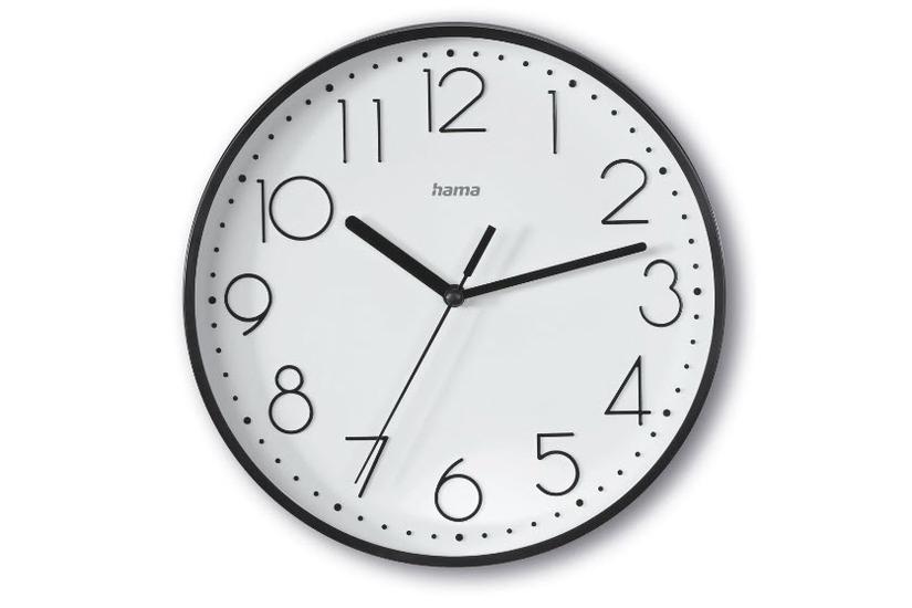 HAMA Wall Clock Salina Diameter 22 cm Black