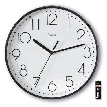 HAMA Wall Clock Salina Diameter 22 cm Black